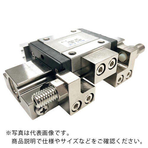 New−Era ( ニューエラー ) ピコテーブル シリンダ内径Φ12 ストローク15mm ベース配管 金属ストッパ両側調整機構付 ( PPT-SD12-15-PPQR )