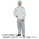TRUSCO 不織布使い捨て保護服 つなぎフード付きタイプ Sサイズ TRV2-S ( TRV2S ) トラスコ中山(株)