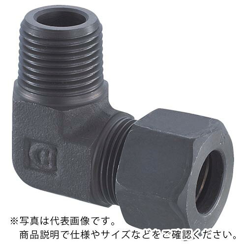 フジトク ハーフエルボ Φ15×1/2 鋼管用 くい込み継手 ( E-15X1/2 ) 【メーカー取寄】