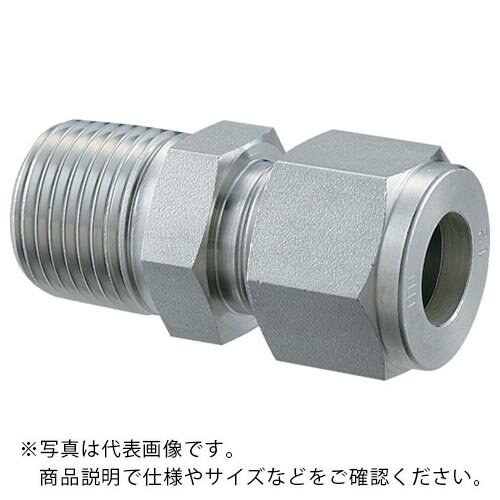 フジトク SUS316製ハーフユニオン Φ15×1/2B ステンレス管用 Wフェルールフィッティング ( MC-15-4 ) 【メーカー取寄】
