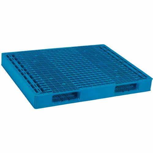 NPC ( 日本プラパレット ) プラスチックパレットFS-1411-2 両面ニ方差し ブル- ( FS-1411-2-BL ) 【メ..