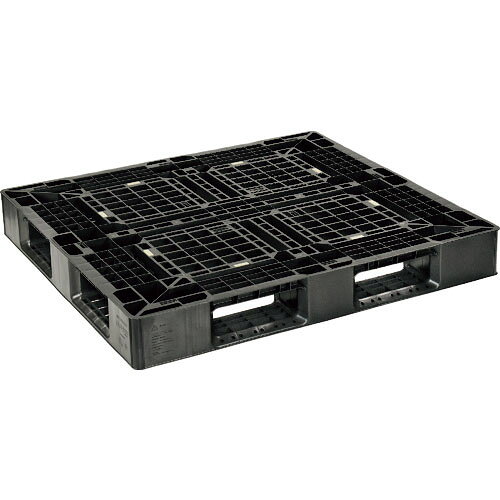 NPC ( 日本プラパレット ) プラスチックパレットSLB-1211RR 片面四方差し 黒 ( SLB...