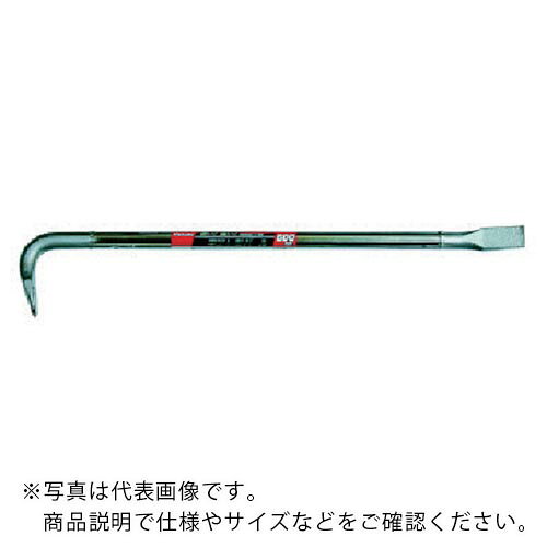 特長：熱処理をした特殊鋼パイプ使用しています。製品が軽量のため、取り扱いやすく、疲れにくい。また作業性を向上させます。バールの釘抜き部は、古い釘などにも食い付きが良く、簡単、安全に作業ができます。バールテコ部は最適な角度が付いており、ハガシ作業、テコ作業を効率よくできます。用途：釘抜に腰板・床板等の取外し作業等にテコとして幅広く使用できます重量物の据え付けや移動、持ち上げ作業など幅広くテコ作業として使用できます。仕様：全長(mm)：600クロームメッキ材質／仕上：機械構造用炭素鋼/焼入鋼管　●代表画像について 商品によっては、代表画像を使用している場合がございます。 商品のカラー、サイズなどが異なる商品をイメージ画像として 使用させて頂いている場合がございます。 必ず、商品の品番と仕様をご確認のうえ、ご注文お願いいたいます。 　●代金引換でのお支払いについて 発送する商品の総重量が20kgを超えてしまったり、 商品の大きさが当店から発送できる規定サイズを超えてしまう場合 メーカー直送での対応となりますので、 代金引換がご利用頂けない場合がございます。 該当する場合、当店から別途メールにてご連絡させて頂いております。 　●北海道・沖縄・離島・一部地域の送料について 別途追加で送料がかかる場合がございます。 送料がかかる場合は、メールにて送料をご連絡させて頂き、 お客様にご了承頂いてからの手配となります。 　●お買上げ明細書の廃止について 当店では、個人情報保護と環境保護の観点から同封を廃止しております。 お買上げ明細書が必要な場合は、備考欄に「お買上げ明細必要」と 記載お願いいたします。 当店からの出荷の場合は、同封にて発送させて頂きます。 （※メーカー直送の場合は、PDFデータをメールさせて頂きます。）