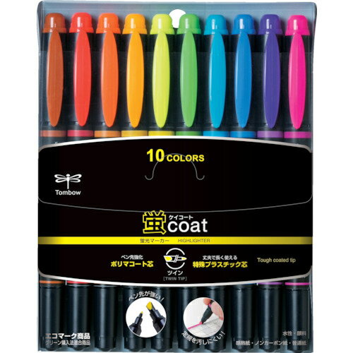 Tombow　蛍光マーカー蛍COAT　10C WA-TC10C ( WATC10C ) （株）トンボ鉛筆