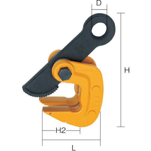 スーパー　水平横吊クランプ（クランプ範囲：0〜50mm） ( HPC2N ) （株）スーパーツール