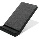 オウルテック Qiワイヤレス充電器 スタンドタイプファブリック調 ブラック OWL-QI10W05-BK ( OWLQI10W05BK ) (株)オウルテック