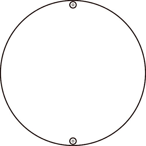 緑十字 道路標識・構内用 白無地タイプ 道路400丸 400mmΦ スチール ( 133300 ) (株)日本緑十字社