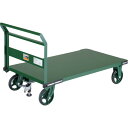 TRUSCO 鋼鉄製運搬車 1400X750 Φ200 ハンドル側自在車 鋳物車輪 Lストッパー付 ( OH-1LRSS ) トラスコ中山(株) 【メーカー取寄】(4)