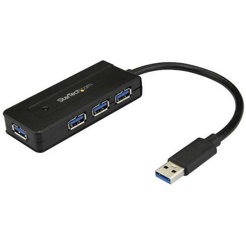 StarTech USBハブ/USB 3.0/USB-A - 4x USB-A/ACアダプター付属/ブラック ( ST4300MINI )