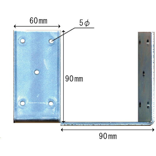 特長：補強金具、接合金具として使用できます。仕様：穴径(φmm)：4.8規格：90mm　●代表画像について 商品によっては、代表画像を使用している場合がございます。 商品のカラー、サイズなどが異なる商品をイメージ画像として 使用させて頂いている場合がございます。 必ず、商品の品番と仕様をご確認のうえ、ご注文お願いいたいます。 　●代金引換でのお支払いについて 発送する商品の総重量が20kgを超えてしまったり、 商品の大きさが当店から発送できる規定サイズを超えてしまう場合 メーカー直送での対応となりますので、 代金引換がご利用頂けない場合がございます。 該当する場合、当店から別途メールにてご連絡させて頂いております。 　●北海道・沖縄・離島・一部地域の送料について 別途追加で送料がかかる場合がございます。 送料がかかる場合は、メールにて送料をご連絡させて頂き、 お客様にご了承頂いてからの手配となります。 　●お買上げ明細書の廃止について 当店では、個人情報保護と環境保護の観点から同封を廃止しております。 お買上げ明細書が必要な場合は、備考欄に「お買上げ明細必要」と 記載お願いいたします。 当店からの出荷の場合は、同封にて発送させて頂きます。 （※メーカー直送の場合は、PDFデータをメールさせて頂きます。）