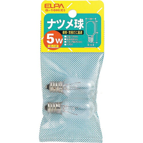 ELPA ( 朝日電器 ) ナツメ球 E12 消費電