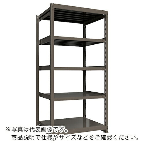 Rakuten - ICHIMAI ( HIKARI製作所 ) 重量ボルトレスラック 段荷重1000Kg H2400×W1200×D900 天地5段 単体グレー ( TH1000-849T5 ) 【メーカー取寄】