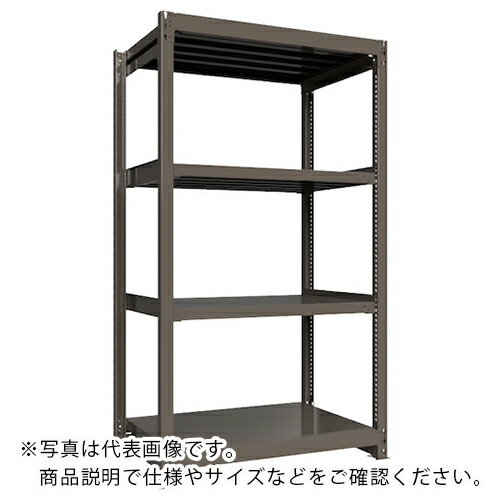 ICHIMAI ( HIKARI製作所 ) 重量ボルトレスラック 段荷重1000Kg H2100×W1200×D750 天地4段 単体グレー ( TH1000-747T4 ) 【メーカー取寄】