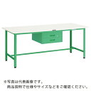 TRUSCO 軽荷重作業台(300kg)AE型 1500X750XH740 2段引出付 ヤンググリーン色 ( RAE-1500F2 YG ) トラスコ中山(株)...