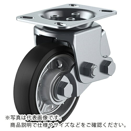 Rakuten - ユーエイ プレート式 固定 クッションキャスター ゴム 車輪径150mm SKYタイプ SKY-2R型 取付寸法133×86(125×62) ( SKY-2R150AW-A-2 ) 【メーカー取寄】