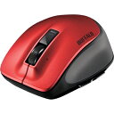 BAFFALO Bluetooth BlueLED プレミアムフィットマウス Mサイズ レッド ( BSMBB500MRD ) (株)バッファロー