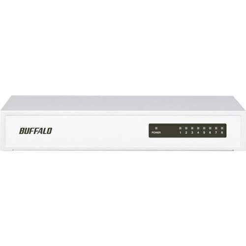 BAFFALO 10/100Mbps対応 スイッチングHub 金属筐体/電源内蔵モデル 8ポート ホワイト ( LSW4-TX-8NS/WH..