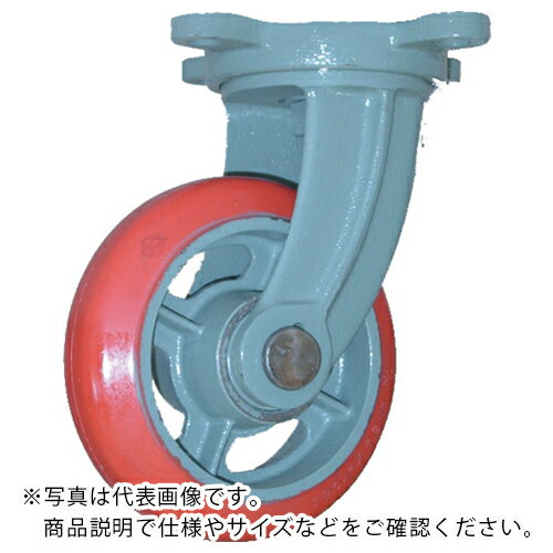 ヨドノ 鋳物中荷重用ジェンゴム車輪自在車付ベアリング入 100φ ( GSB-G100 ) 【メーカー取寄】