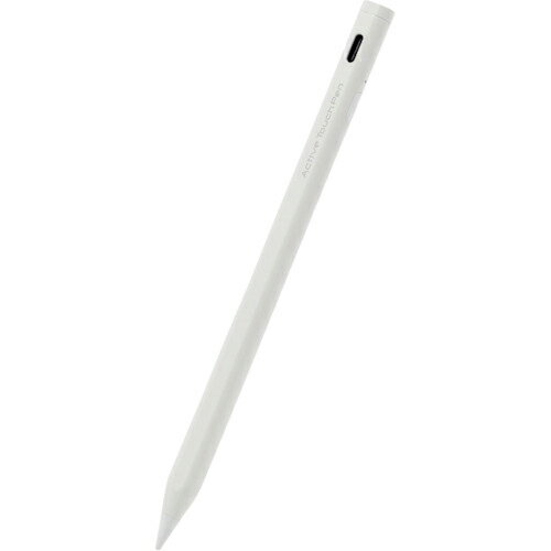 エレコム　充電式タッチペン　スタイラス　iPad専用　パームリジェクション対応　USB－C充電　ホワイト　 P-TPACSTAP02WH ( PTPACSTAP02WH ) エレコム（株） 