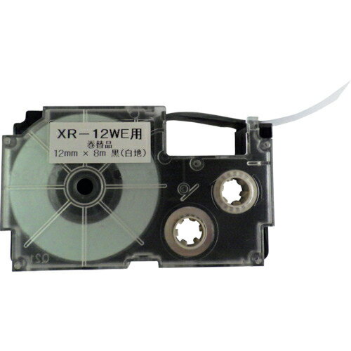 カシオ　ネームランド用リサイクルラベルテープ　XR－12WE XR-12WE-RE ( XR12WERE ) （株）オーシャンサプライ