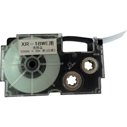 カシオ　ネームランド用リサイクルラベルテープ　XR－18WE XR-18WE-RE ( XR18WERE ) （株）オーシャンサプライ