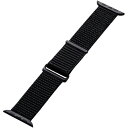 ELECOM Apple Watch 49/45/44/42mm用バンド ファブリック ブラック AW-45BDFBBK ( AW45BDFBBK ) エレコム(株)