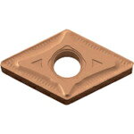 特長：高い膜強度を有するCVD膜構成にすることで、安定性を向上させた強断続加工用材種です。ダクタイル鋳鉄の強断続加工や高送り加工に最適です。用途：旋削加工用被削材：ダクタイル鋳鉄。仕様：チップ形状：ひし形55°厚さ(mm)：4.76GCブレーカ：荒切削(鋳鉄向)M級被膜構成：微細柱状TiCN+Al2O3+TiN呈色：桃金材質／仕上：CVDコーティング