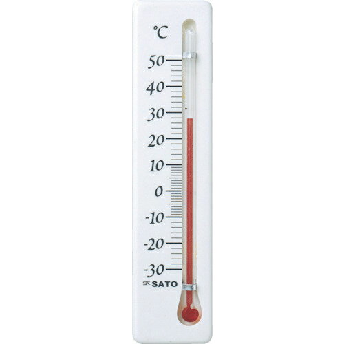 Thermometers - 佐藤 ( 佐藤計量器製作所 ) 冷蔵庫用温度計ミニ 縦型 （ホワイト） （） ( 1715-00 )