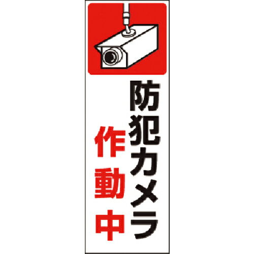 つくし ( つくし工房 ) 短冊ステッカー 防犯カメラ作動中 ( 9-TS )