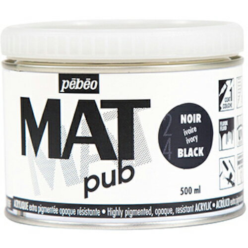 Pebeo ( �ڥ٥�������ݥ� ) �ޥåȥԥ�� 500ml NO.24 �����ܥ꡼�֥�å� ( 257024 )