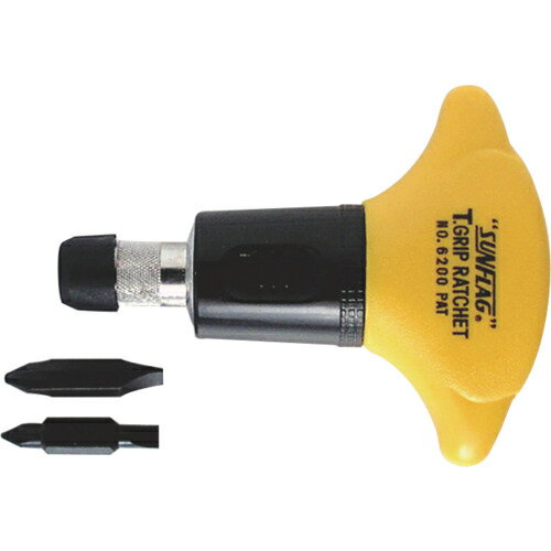 サンフラッグ ( 新亀製作所 ) Tグリップラチェットドライバー ( 6200 )