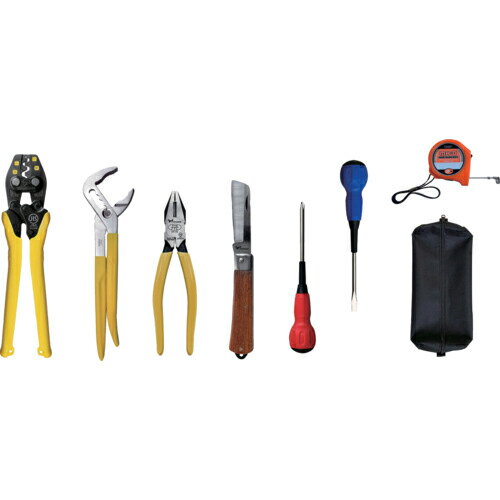 TTC　電気工事士技能試験工具セット　8点セット TS-E02 ( TSE02 ) （株）ツノダ