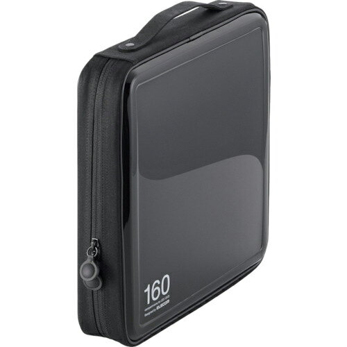 ELECOM　CD　DVDファスナーケース　セミハード　160枚収納　ブラック CCD-H160BK ( CCDH160BK ) エレコ..