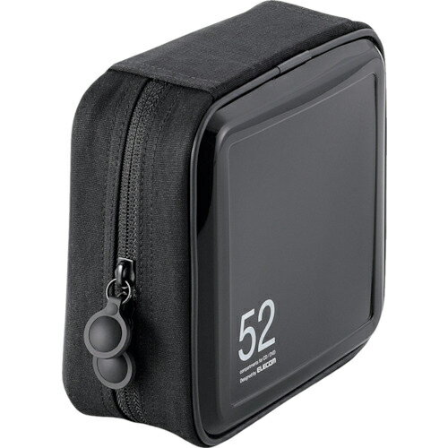 ELECOM　CD　DVDファスナーケース　セミハード　52枚収納　ブラック CCD-H52BK ( CCDH52BK ) エレコム..
