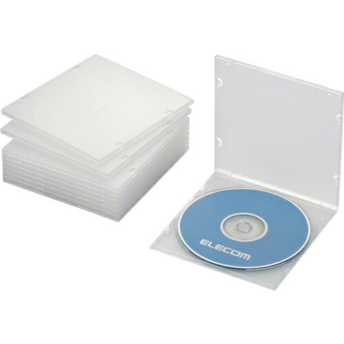 ELECOM CD・DVD・Blu-rayスリムケース 1枚収納 クリア（10枚入） CCD-JPCS10CR ( CCDJPCS10CR ) エレコム（株）
