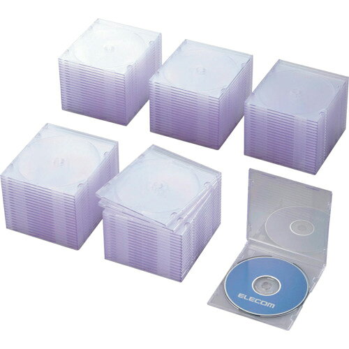 ELECOM CD・DVD・Blu-rayスリムプラケース 1枚収納クリア100枚入 ( CCD-JSCS100CR ) エレコム(株) 【メ..