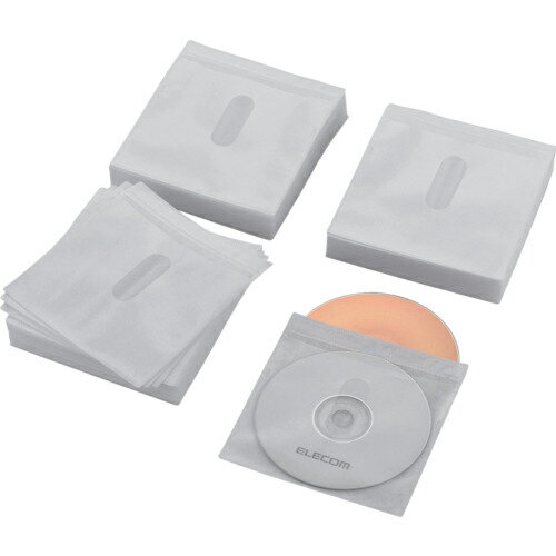 ELECOM　CD・DVD不織布ケース　タイトルカード　240枚収納／両面　ホワイト CCD-NIWB240WH ( CCDNIWB24..