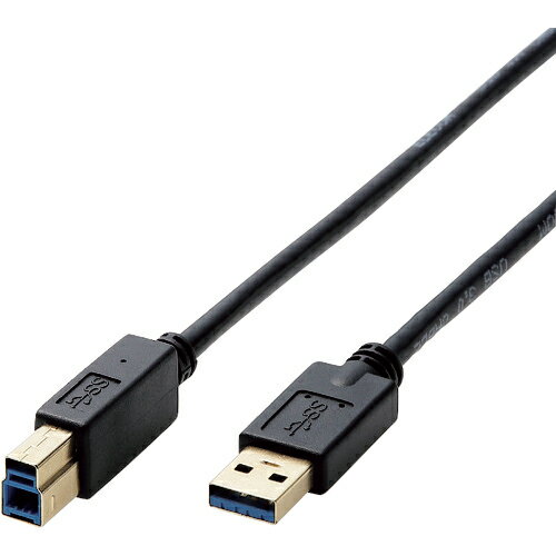 ELECOM ( エレコム ) USB3.0ケーブル A-Bタイプ 2.0m ブラック ( DH-AB3N20BK ) 【メーカー取寄】