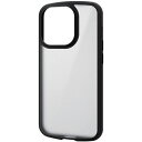 ELECOM iPhone15Pro用タフスリムライトケース フレームカラー 背面クリア シルキークリア ブラック PM-A23CTSLFCSBK ( PMA23CTSLFCSBK ) エレコム(株)
