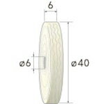 Rakuten - ナカニシ 綿布ホイールバフ 2枚入 φ40×6×穴φ6 ( 54071 ) 【メーカー取寄】