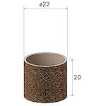 ナカニシ カートリッジサンダー 20個入 内径φ22×20 #320 ( 49468 ) 【メーカー取寄】