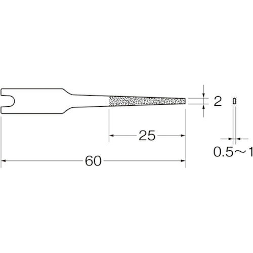 リューター 電着フレキシブルダイヤモンドヤスリ ( Q2304 ) 日本精密機械工作(株) ( V4V38 )