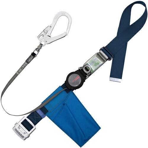 Rakuten - TSUYORON ( 藤井電工 ) 胴ベルト型墜落制止用器具(巻取タイプ)ロック機構付き ワン・ハンドリトライト 紺 Sサイズ 幅50MM×長さ1100MM ( TB-ORL-593SV-BL2-S-JAN-BP ) 【メーカー取寄】