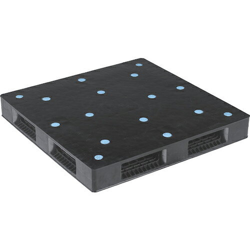 サンコー リサイクルプラスチックパレット R4-110110P-B 8P0044 ( 8P004401BKRC )  三甲(株) 