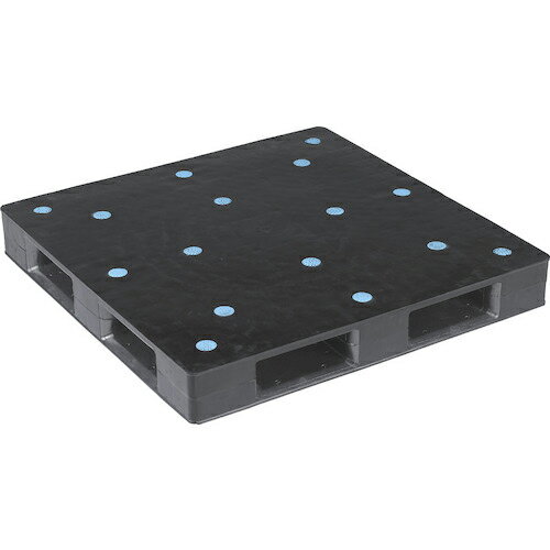 サンコー リサイクルプラスチックパレット D4-110110P-B 8P0045 ( 8P004501BKRC )  三甲(株) 