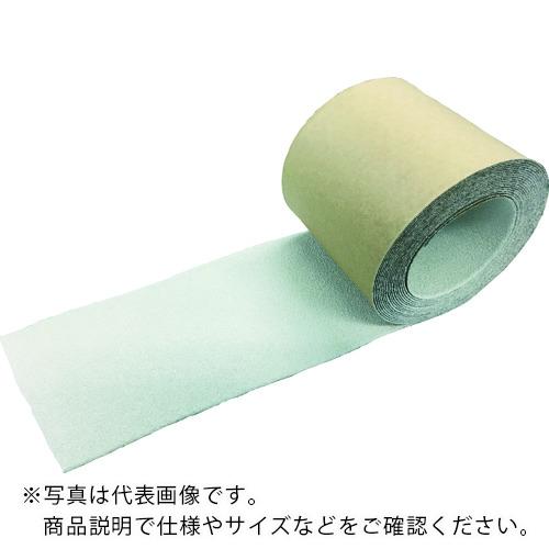 特長：簡単な施工で確実に足もとの滑りを止め、安全度を高くします。水や油がかかっても滑り止め効果が変らず、縞鋼板などの凹凸面にもよくなじみ、優れた接着力で貼り付け直後から使用が可能です。カーボンニュートラルガス使用により、従来比61％排出量を削減しました（製造時）。用途：屋外用。（素足以外で歩行する場所全般）水や油で滑りやすい場所に。仕様：色：ホワイト幅(mm)：25長さ(m)：5厚さ(mm)：0.8粘着力：20N/25mm引張強度：147N/25mm切断にはカッターが必要材質／仕上：基材:アルミ箔粘着剤:アクリル系砥粒:炭化ケイ素、酸化アルミニウム注意：10m巻にはつなぎ目が入ることがあります。提供不可：ミルシート　●代表画像について 商品によっては、代表画像を使用している場合がございます。 商品のカラー、サイズなどが異なる商品をイメージ画像として 使用させて頂いている場合がございます。 必ず、商品の品番と仕様をご確認のうえ、ご注文お願いいたいます。 　●お買上げ明細書の廃止について 当店では、個人情報保護と環境保護の観点から同封を廃止しております。 お買上げ明細書が必要な場合は、備考欄に「お買上げ明細必要」と 記載お願いいたします。 当店からの出荷の場合は、同封にて発送させて頂きます。 （※メーカー直送の場合は、PDFデータをメールさせて頂きます。） 　注意事項 ※商品名に【2個セット】等、数量の明記がない場合は1個での販売となります。