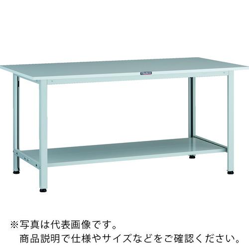 TRUSCO ( トラスコ中山 ) 軽荷重作業台(200kg)AO型 1500X600XH740 下棚2枚付 ホワイト色 ( AOR-1560LT2 )