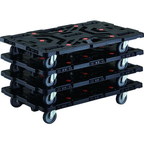 TRUSCO まとめ買い 連結式樹脂製平台車 ビートル 900X600 自在5輪 4台セット ( BT900J5-E100-M4 ) トラ..