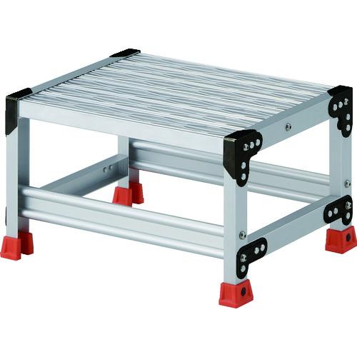 TRUSCO ( トラスコ中山 ) 作業用踏台 アルミ製・グレーチング仕様 SUS金具 1段 高さ0.3m 天板500×400 ( TSFGR-153 )