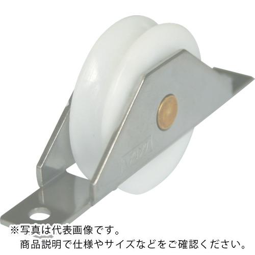 特長：ポリアセタール樹脂車使用により音が静かです。用途：屋内木製建具。（甲丸レール用）仕様：車輪径(mm)：35耐荷重(kg)2個使用時：35A(mm)：76C(mm)：9D(mm)：21E(mm)：14F(mm)：1.5P(mm)：66H(mm)：2.5B(mm)：35材質／仕上：枠:ステンレス（SUS304）車輪:ポリアセタール樹脂（ベアリング入）　●代表画像について 商品によっては、代表画像を使用している場合がございます。 商品のカラー、サイズなどが異なる商品をイメージ画像として 使用させて頂いている場合がございます。 必ず、商品の品番と仕様をご確認のうえ、ご注文お願いいたいます。 　●お買上げ明細書の廃止について 当店では、個人情報保護と環境保護の観点から同封を廃止しております。 お買上げ明細書が必要な場合は、備考欄に「お買上げ明細必要」と 記載お願いいたします。 当店からの出荷の場合は、同封にて発送させて頂きます。 （※メーカー直送の場合は、PDFデータをメールさせて頂きます。） 　注意事項 ※商品名に【2個セット】等、数量の明記がない場合は1個での販売となります。